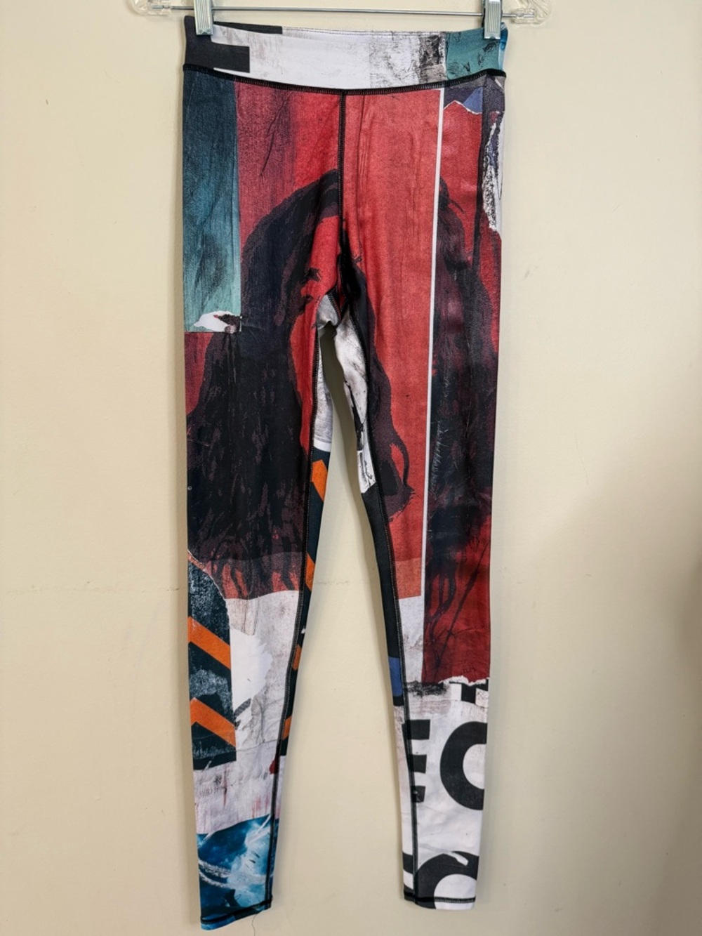 Electric & Rose leggings bold abstract color block SZ SM